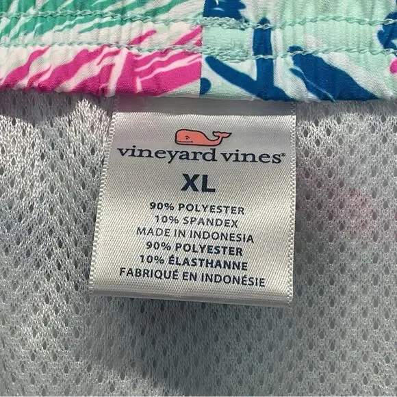 Vineyard Vines Chappy Swim Trunks Men's Size XL Cabana Crystal Blue Mesh Lined - Picture 2 of 11
